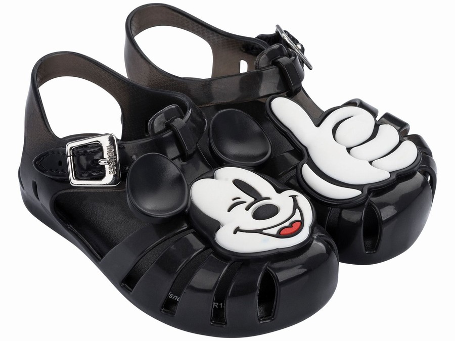 Sandalias Mini Melissa Aranha Disney Fun Mickey Bebe - Negras - Argentina SPQ-304187
